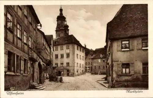 Ak Uffenheim in Mittelfranken, Marktplatz