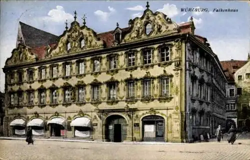 Ak Würzburg am Main Unterfranken, Falkenhaus