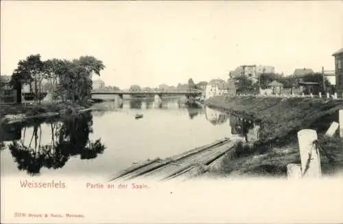 Ak Weißenfels an der Saale, Teilansicht, an der Saale