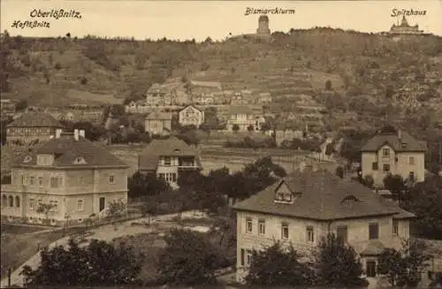 Ak Oberlössnitz Oberlößnitz Radebeul Sachsen, Hoflößnitz, Bismarckturm, Spitzhaus