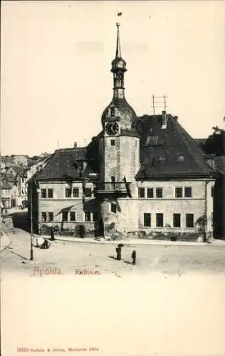 Ak Apolda in Thüringen, Rathaus, Straßenansicht