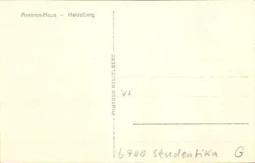 Ak Heidelberg am Neckar, Arminen-Haus, Innenansicht