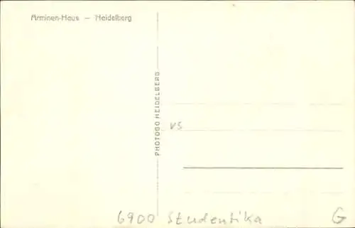 Ak Heidelberg am Neckar, Arminen-Haus, Speisesaal