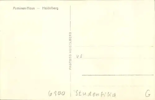 Ak Heidelberg am Neckar, Arminen-Haus, Speisesaal