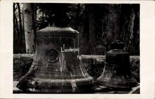 Foto Ak Laudenbach Weikersheim in Tauberfranken Württemberg, Bergkirche Laudenbach, Glocken