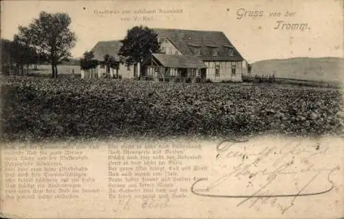 Gedicht Ak Rimbach im Odenwald, Tromm, Gasthaus zur schönen Aussicht