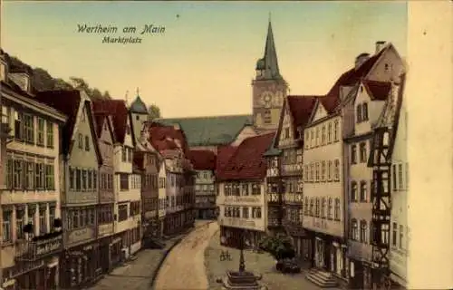 Ak Wertheim am Main, Marktplatz