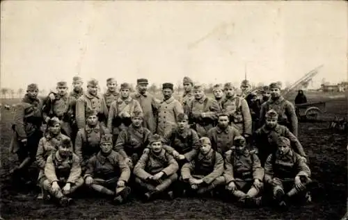 Foto Ak Französische Soldaten in Uniformen, Gruppenaufnahme