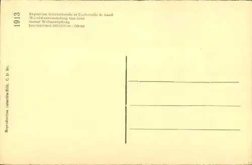 Ak Gent Gent Ostflandern, Internationale Ausstellung 1913, Pavillon der Stadt Antwerpen