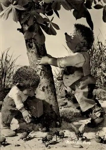 Ak Mecki der Igel, Maikäfer flieg, Igelkind, Kastanienbaum