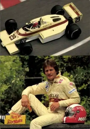 Ak Rennfahrer Marc Surer, Formel 1, Team Arrows, Barclay, Reklame Nuts