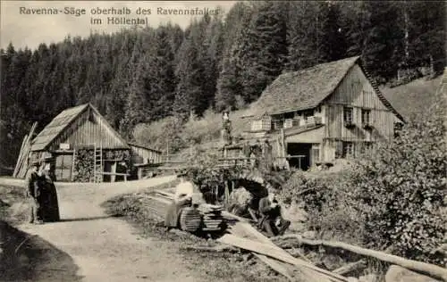 Ak Breitnau im Schwarzwald, Höllental, Ravenna-Säge
