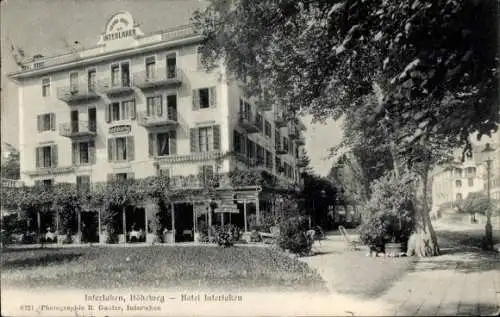 Ak Interlaken Kanton Bern Schweiz, Höheweg, Hotel Interlaken