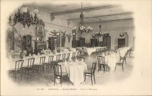 Ak Biskra Algerien, Royal Hôtel, Salle à Manger, Innenansicht