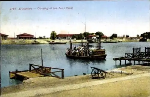 Ak El Kantara El Qantara Ägypten, Suez Canal, Fähre