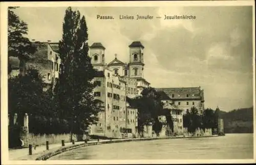 Ak Passau in Niederbayern, Linkes Innufer, Jesuitenkirche