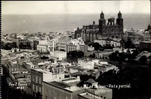 Ak Las Palmas de Gran Canaria Kanarische Inseln, Teilansicht, Kathedrale