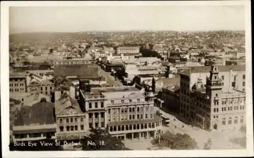 Ak Durban Südafrika, Blick auf den Ort, Vogelperspektive