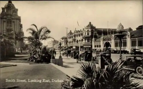 Ak Durban Südafrika, Smith Street, Blick nach Osten