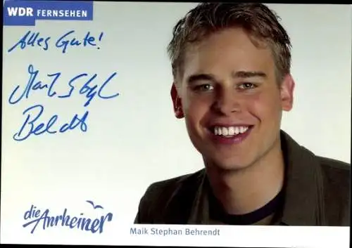 Ak Schauspieler Maik Stephan Beherndt, Portrait, Autogramm