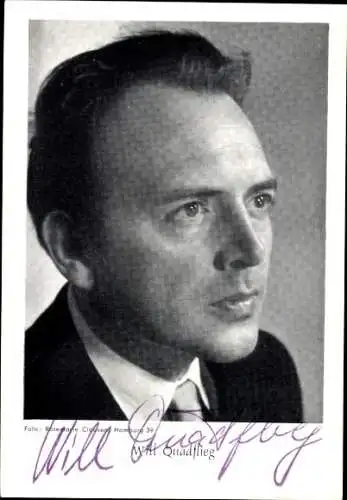 Ak Schauspieler Will Quadflieg, Portrait, Autogramm