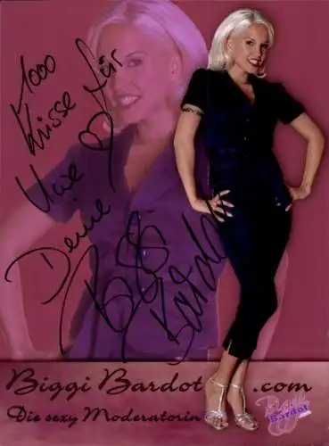 Ak Schauspielerin Biffi Bardot, Portrait, Autogramm