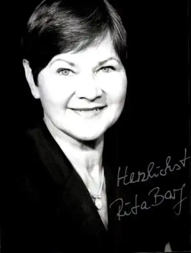 Ak Schauspielerin Rita Barf, Portrait, Autogramm