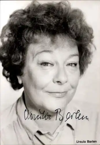 Ak Schauspielerin Ursula Barlen, Portrait, Autogramm