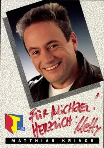 Ak Schauspieler Matthias Krings, Portrait, Autogramm