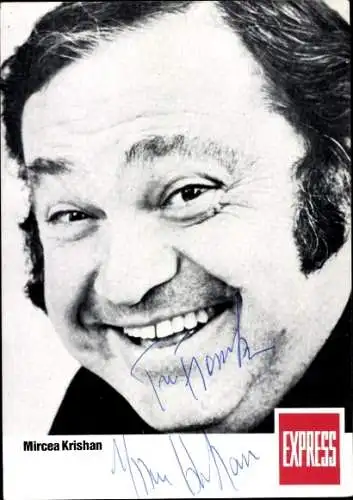 Ak Schauspieler Mircea Krishan, Portrait, Autogramm