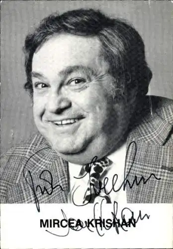 Ak Schauspieler Mircea Krishan, Portrait, Autogramm