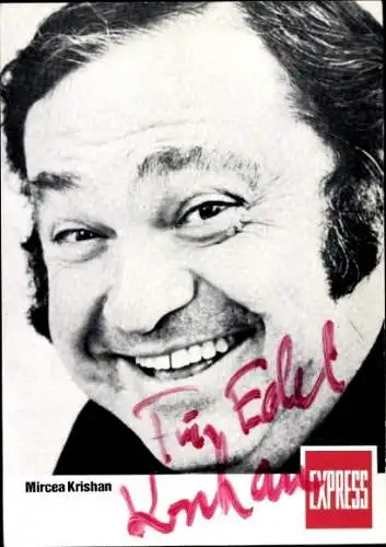 Ak Schauspieler Mircea Krishan, Portrait, Autogramm