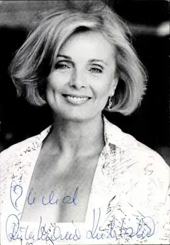 Foto Schauspielerin Ruth-Maria Kubitschek, Portrait, Autogramm