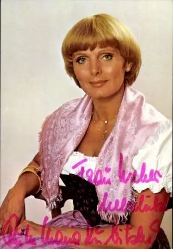 Ak Schauspielerin Ruth-Maria Kubitschek, Portrait, Autogramm