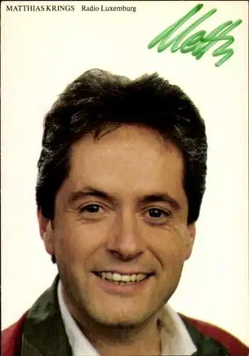 Ak Schauspieler Matthias Krings, Portrait, Autogramm