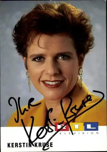 Ak Schauspielerin Kerstin Kruse, Portrait, RTL, Autogramm