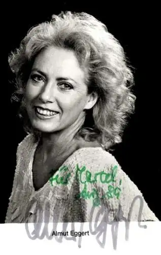 Ak Schauspielerin Almut Eggert, Portrait, Autogramm