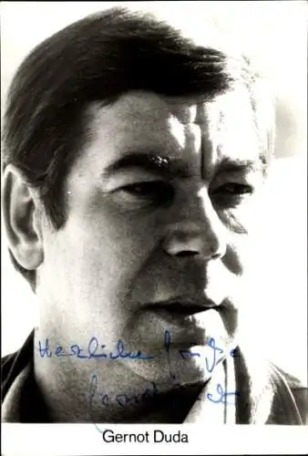 Ak Schauspieler Gernot Duda, Portrait, Autogramm