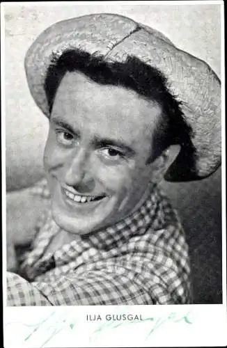 Ak Schauspieler und Sänger Ilja Glusgal, Portrait, Autogramm, Filmrevue Wie werde ich Filmstar