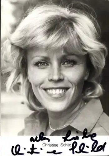 Ak Schauspielerin Christine Schild, Portrait, Autogramm