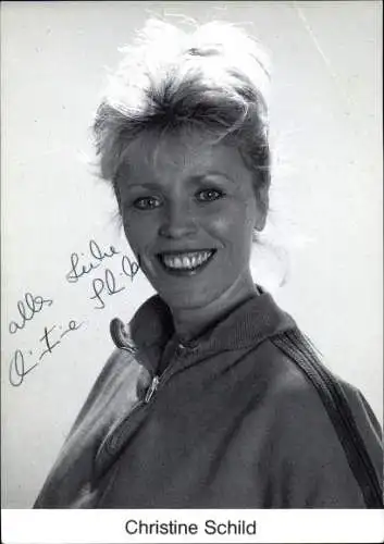 Ak Schauspielerin Christine Schild, Portrait, Autogramm