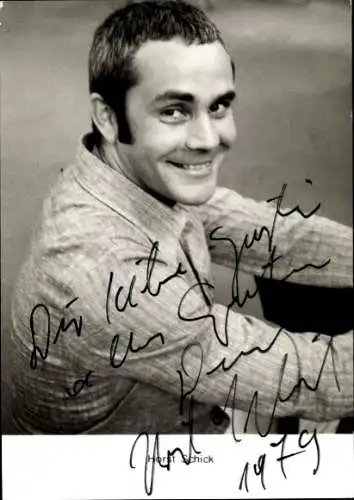 Ak Schauspieler Horst Schick, Portrait, Autogramm