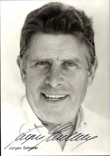 Ak Schauspieler Jürgen Scheller, Portrait, Autogramm