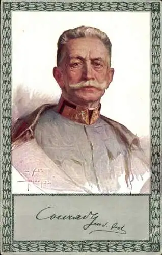 Künstler Ak Generaloberst Franz Freiherr Conrad von Hötzendorf, Kuk Armee