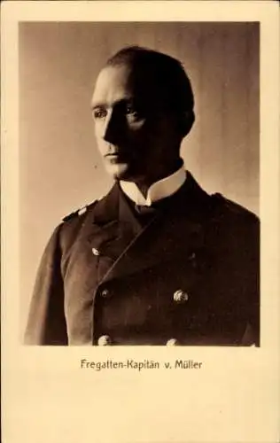Ak Fregatten Kapitän von Müller, Portrait, SMS Emden
