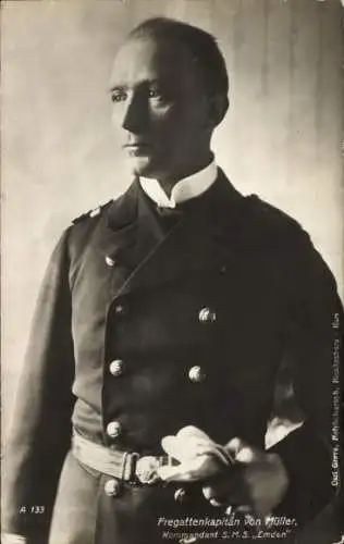 Ak Fregattenkapitän Karl von Müller, Kommandant des Kreuzers SMS Emden