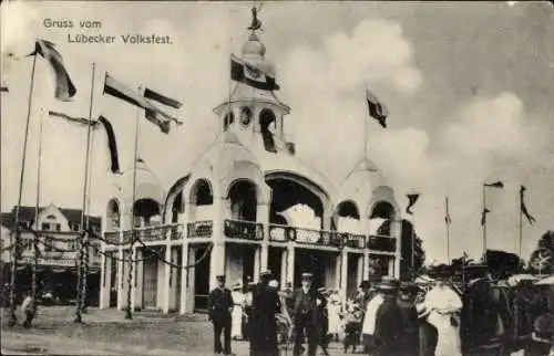 Ak Hansestadt Lübeck, Lübecker Volksfest