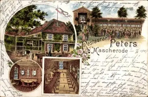 Litho Mascherode Braunschweig in Niedersachsen, Restaurant Peters, Rittersaal