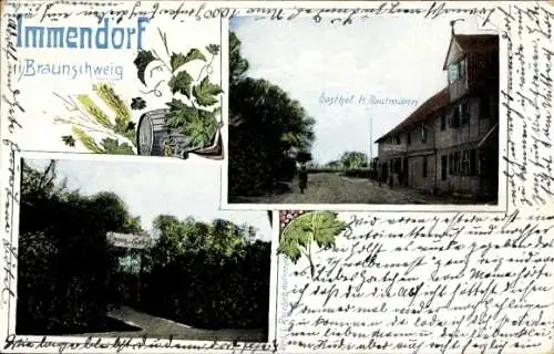 Ak Immendorf Salzgitter in Niedersachsen, Gasthof H. Rautmann, Garten