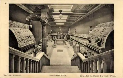 Ak London City England, British Museum, Mausoleum Room